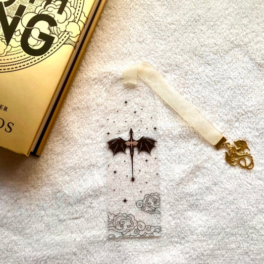 Fourth Wing Acrylic Bookmark With Signet